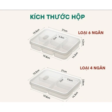 Combo hộp chia ngăn 4-6 ngăn đựng thực phẩm, phù hợp cho bữa ăn dặm bé - giá chỉ 69.000 8 Combo hộp chia ngăn 4-6 ngăn đựng thực phẩm, phù hợp cho bữa ăn dặm bé - giá chỉ 69.000 8