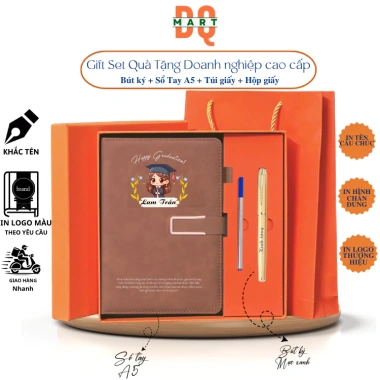 Combo Hộp Quà Doanh Nhân Đẳng Cấp - Giftset Khắc Tên, Logo, Câu Chúc Theo Yêu Cầu, Giá 134k (Giảm 20%)