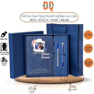 Combo Hộp Quà Doanh Nhân Đẳng Cấp - Giftset Khắc Tên, Logo, Câu Chúc Theo Yêu Cầu, Giá 134k (Giảm 20%)