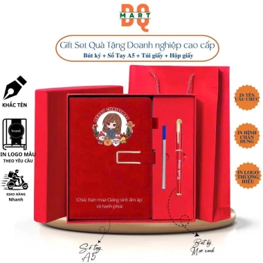 Combo Hộp Quà Doanh Nhân Đẳng Cấp - Giftset Khắc Tên, Logo, Câu Chúc Theo Yêu Cầu, Giá 134k (Giảm 20%)