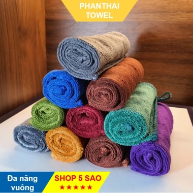 Combo khăn đa năng microfiber đa kích cỡ, thấm hút tốt, không đổ lông, 62.000₫ 5