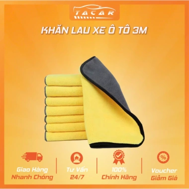Combo khăn lau xe 3M Tacar - Đánh bóng, không trầy, giá ưu đãi 35.000₫ 8