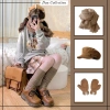 Combo Khăn Len Cashmere Quàng Cổ, Găng Tay, Mũ Len Unisex Nâu – Quà Tặng Happy New Year 2.026 3