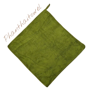Combo Khăn Vuông Móc Microfiber 25x25cm Tiết Kiệm Nail Móng Lau Xe Giá 39.000