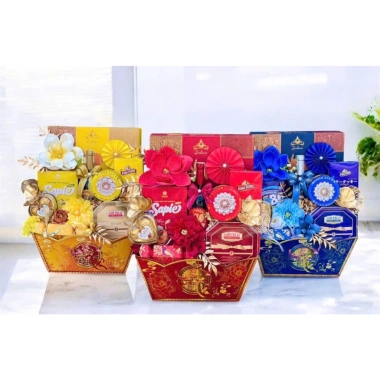 Combo khay thuyền đựng giỏ quà Tết mẫu 2.026 ưu đãi 120.000 VND, giảm từ 146.400 VND 3 Combo khay thuyền đựng giỏ quà Tết mẫu 2.026 ưu đãi 120.000 VND, giảm từ 146.400 VND 3