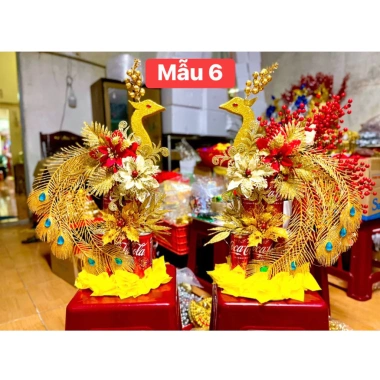 Combo lá đuôi cong nhũ - Tháp công tài lộc trưng bày Lễ Tết, giá chỉ 27.000₫ 6