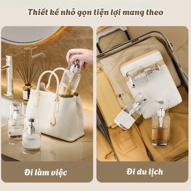 Combo lọ chiết Nhamoi – chai trong suốt sang trọng, tiện du lịch, 50.000 VND