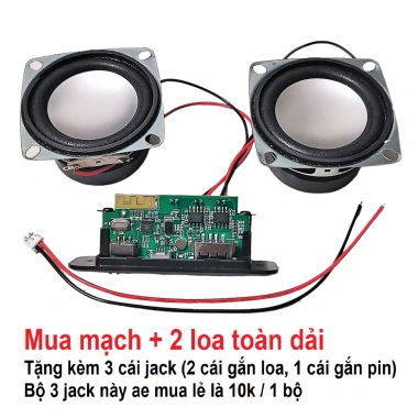 Combo Mạch Loa Bluetooth 5.0 + 2 Loa + Pin - Âm Thanh Hay, 28.000₫ - Hồng Uyên 9