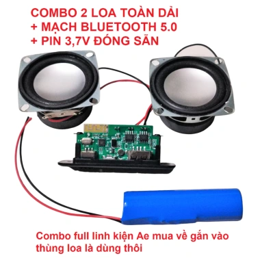 Combo Mạch Loa Bluetooth 5.0 + 2 Loa + Pin - Âm Thanh Hay, 28.000₫ - Hồng Uyên 10