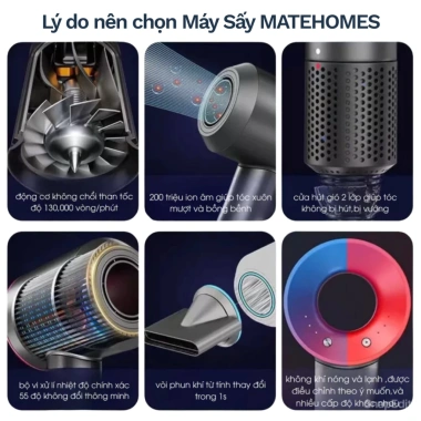 Combo MATE HOMES: Chổi Cọ Đa Năng Vệ Sinh + Máy Sấy Tóc Ion Âm Cao Cấp – Giá chỉ 149.000 VND 4