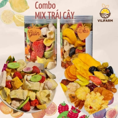 Combo Mix Trái Cây Sấy Dẻo và Giòn Vilifarm - Đủ Món, Giá Ưu Đãi 395.000 VNĐ