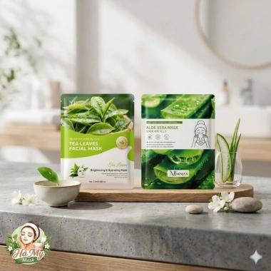 Combo Nạ Trà Xanh Nha Đam 20/50: Cấp ẩm, phục hồi, giảm mụn, dưỡng da - 57.000đ