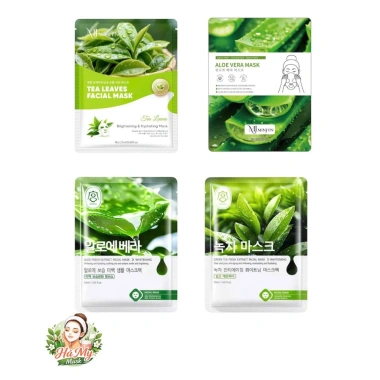 Combo Nạ Trà Xanh Nha Đam 20/50: Cấp ẩm, phục hồi, giảm mụn, dưỡng da - 57.000đ