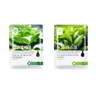 Combo Nạ Trà Xanh Nha Đam 20/50: Cấp ẩm, phục hồi, giảm mụn, dưỡng da - 57.000đ