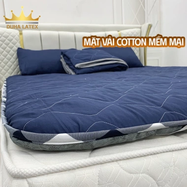 Combo Nệm Topper & Gối + Chăn Chần Bông Microfiber May Biên Chắc - Giá Ưu Đãi 337.000đ - Duhalatex Store 4