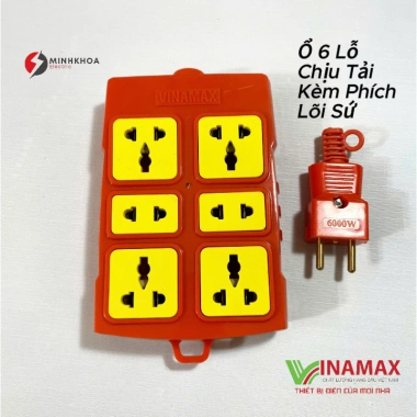 Combo Ổ Cắm Phích Cắm Lõi Sứ Vinamax 6.000W - Dùng cho Bếp Từ, Máy Hàn, Thiết Bị Công Suất Lớn - Giá chỉ 58.000đ
