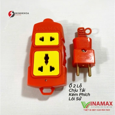 Combo Ổ Cắm Phích Cắm Lõi Sứ Vinamax 6.000W - Dùng cho Bếp Từ, Máy Hàn, Thiết Bị Công Suất Lớn - Giá chỉ 58.000đ