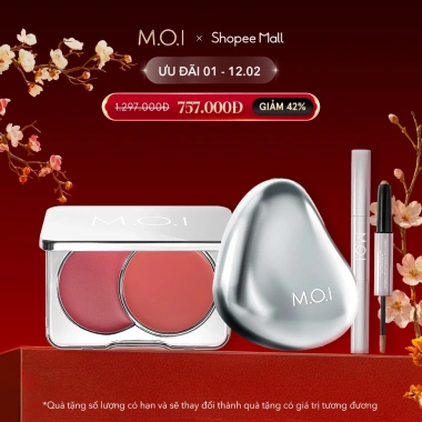 Combo Phấn Nước MOI Iconic Perfection 12g + Má Hồng Kem 2 Màu 8g + Bút Trang Điểm 2 Đầu - Giá 757.000đ