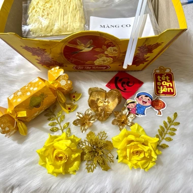 Combo Phụ Kiện Làm Giỏ Quà Tết, Khay Thuyền Tết - Giá Chỉ 59.000đ, Nhiều Mẫu Từ Shop Jin