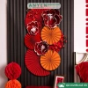 Combo phụ kiện trang trí Tết Nguyên Đán 2.026 Bình ngọ, Quạt hoa, backdrop - chỉ 75.000đ 2