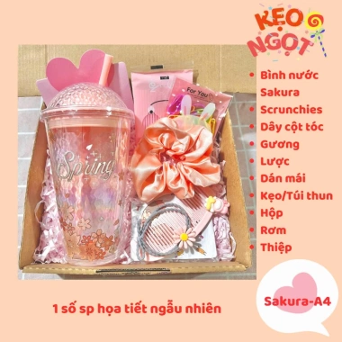 Combo quà sinh nhật nữ: bình nước dễ thương và phụ kiện tóc chỉ 49.000₫