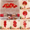 Combo Quạt Giấy Tết 2.026 - Set Quạt, Chữ Hoa, Vải Nhung Đỏ Trắng Trang Nhà Cửa Xuân