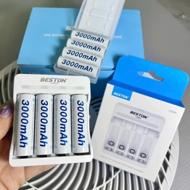 Combo sạc C9.009 và pin AA/AAA 1.2V bảo hành 1 năm - BESTON giá ưu đãi
