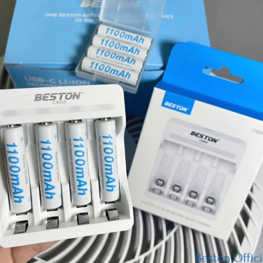 Combo sạc C9.009 và pin AA/AAA 1.2V bảo hành 1 năm - BESTON giá ưu đãi