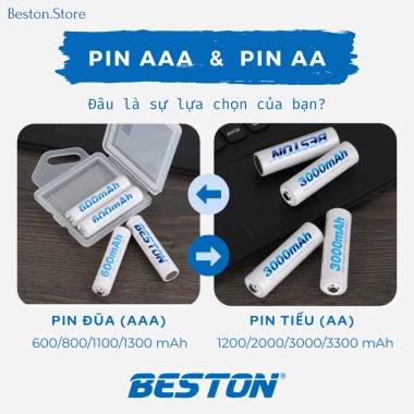 Combo sạc C9.023L + pin AA AAA, LCD hiển thị - BESTON, giá 139.000₫ 6