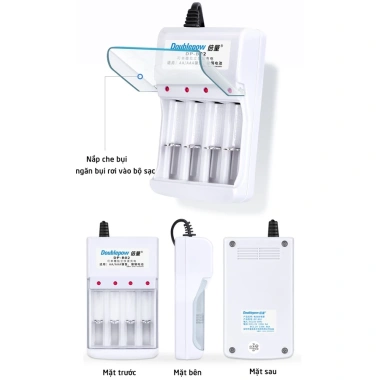 Combo sạc đa năng Doublepow DP-B02 + 4 pin AA 1.200mAh - Giá 30.000₫ 7 Combo sạc đa năng Doublepow DP-B02 + 4 pin AA 1.200mAh - Giá 30.000₫ 7