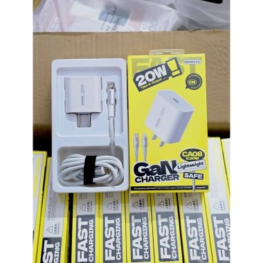 Combo sạc nhanh 20W Gan cho iPhone Remax RP-U7 Giá chỉ 184.800đ, tiết kiệm 6