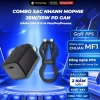 Combo Sạc Nhanh Mophie 20W/30W PD GaN cho iPhone 6-14, nhỏ gọn, bảo hành 2 năm, 708.000₫