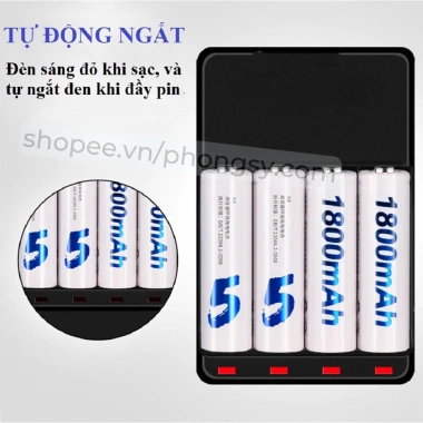 Combo Sạc Pin 4 Pin Palo AA 1.800mAh - Xe điều khiển, Đồ chơi, Chuột PC, Giá 79.000đ 6