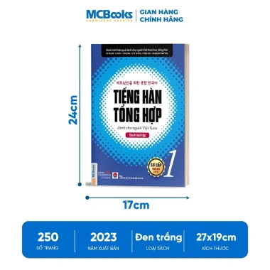 Combo Sách Tiếng Hàn Sơ Cấp 1 - Giáo trình Đen Trắng & SBT, Giá giảm 85.140 VND
