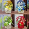 Combo set phụ kiện hoa lan hải đường - mẫu tháp Tết 2.026, giá ưu đãi 65k