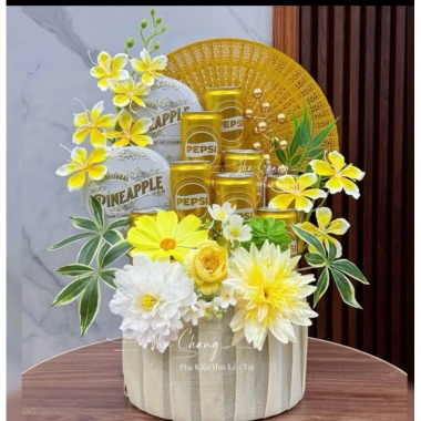 Combo set phụ kiện hoa lan hải đường - mẫu tháp Tết 2.026, giá ưu đãi 65k