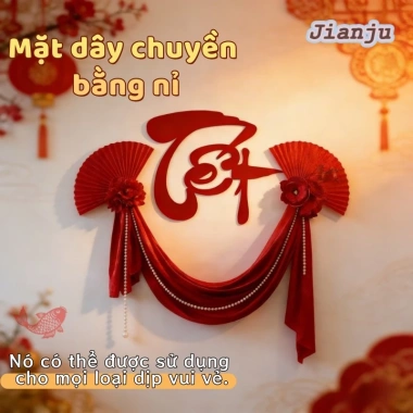 Combo Set Trang Trí Tết 2.026 Chữ Nhung Đỏ Cỡ Lớn - Hoa Treo Nhà Cửa 99k