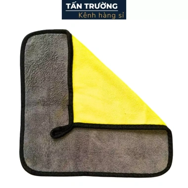 Combo sỉ 10 khăn lau xe microfiber 3M 2 mặt vàng xám Siêu thấm không đổ lông giá ưu đãi 111.300đ