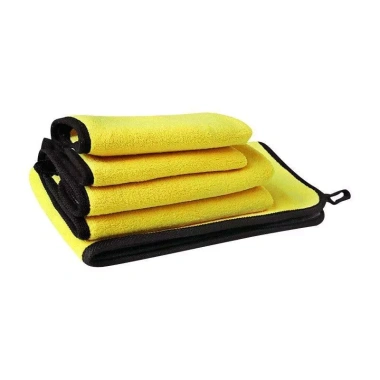 Combo sỉ 10 khăn lau xe microfiber 3M 2 mặt vàng xám Siêu thấm không đổ lông giá ưu đãi 111.300đ