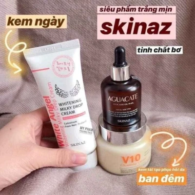 Combo Skinaz Ngày Đêm + Quà Tặng - Dưỡng ẩm, Trắng Da, Giá ưu đãi 410.000₫