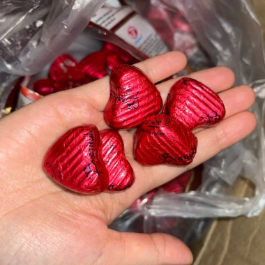 Combo Socola Viên Tim Vàng Đỏ Vifranco - Quà Cưới và Valentine, Giá 93.000đ