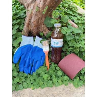 Combo sơn véc ni đánh bóng đồ gỗ nội thất nhanh khô, không độc hại, lên vân tự nhiên kèm gang tay chổi nhám - 58.000₫ 2