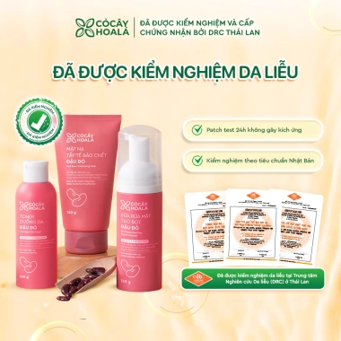 Combo Sữa Rửa Mặt, Mặt Nạ Tẩy Tế Bào Chết, Toner Đậu Đỏ 150g – Sâu Dưỡng Sáng, Giá 204.000đ