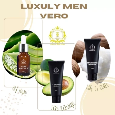 Combo sữa rửa mặt + tẩy da chết + serum chấm mụn Men Vero chính hãng - 99k 2