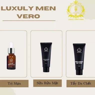 Combo sữa rửa mặt + tẩy da chết + serum chấm mụn Men Vero chính hãng - 99k 9