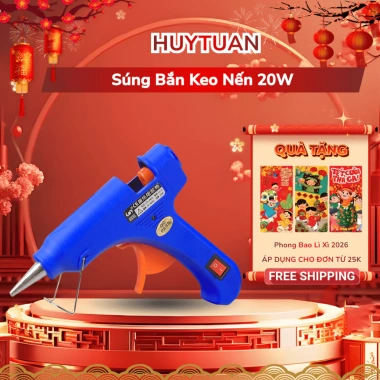 Combo súng bắn keo 20W kèm 10 keo nến tiện lợi - Dụng cụ làm đồ thủ công, tháp bánh kẹo Tết