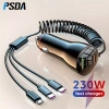Combo Tẩu sạc 230W cao cấp +cáp sạc nhanh 100W +bảng số điện thoại/giá đỡ -166k 4