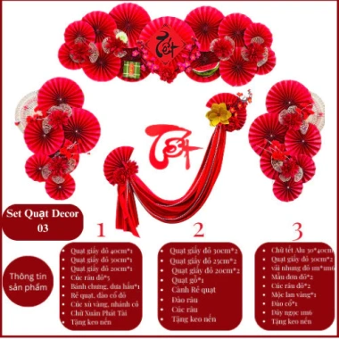 Combo Tết 2.026: Bình ngọ, Set quạt hoa, Chữ treo nhà, Quán cafe - Freeship 119k