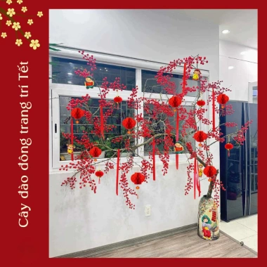 Combo Tết Bính Ngọ 50-100 nhánh Đào Đông - Trang trí cây tết, nhà cửa tài lộc 8