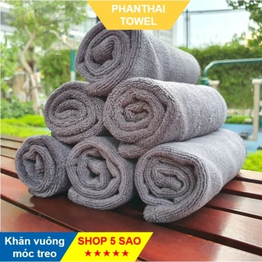 Combo Tiết Kiệm Khăn Vuông Microfiber Ghi Xám Đa Năng Cho Ô Tô và Bàn Kính - Bền Chắc, Không Ra Lông, Giá Chỉ 39.900₫